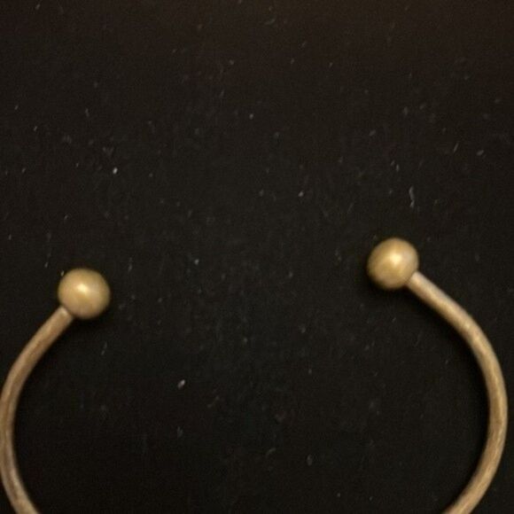 Cuff Bracelet with Removable "Luck" Charm - Picture 3 of 4